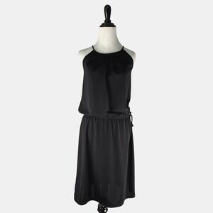 Vintage 90s Y2K Black Party Dress Women L Blouson Cocktail Date Night Goth Hoco
